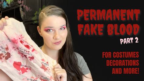 how to apply fake blood to clothes|how to put blood on clothes.